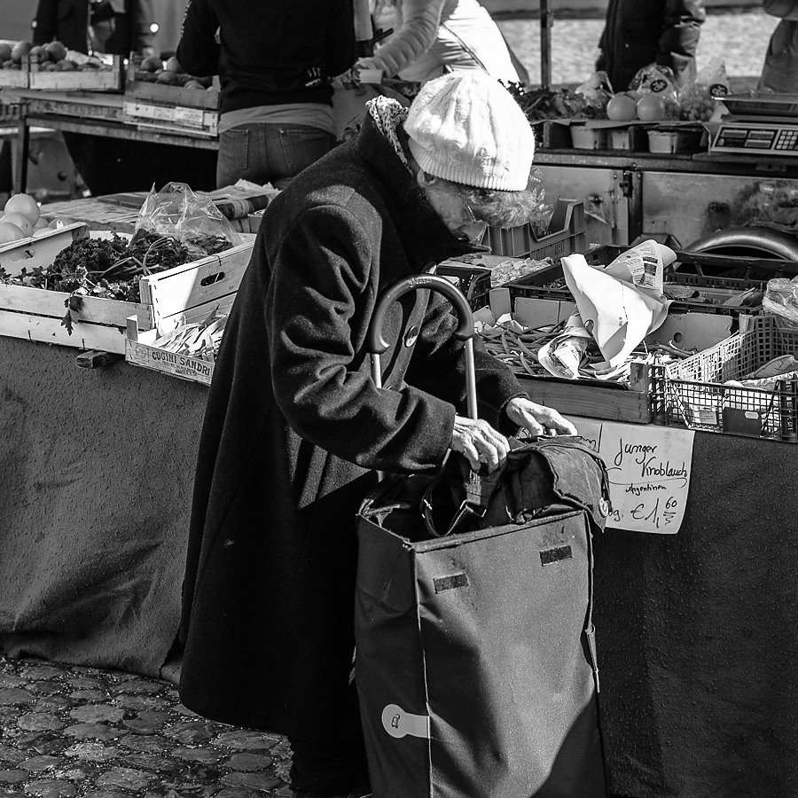 Woman on the market